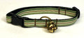 Green, Light Green, Brown & White Stripe Cat Collar