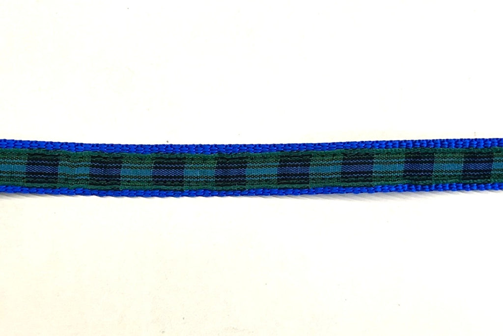 Green, Navy & Black Plaid Chain Martingale Collar 1/2