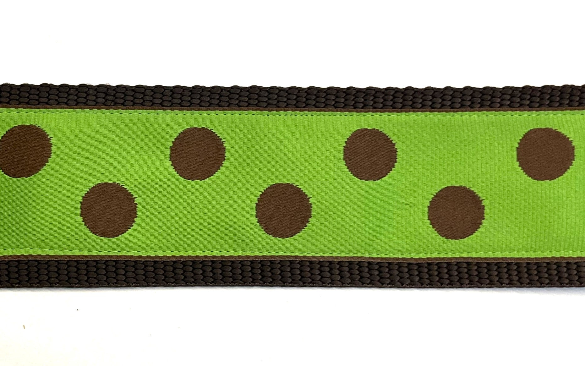 Green with Brown Dots Chain Martingale Collar 2in