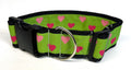 Green with Pink and Light Pink Hearts Dog Collar 2in