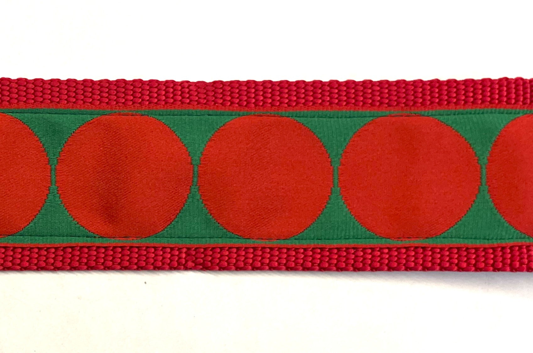 Green with Red Large Dot Martingale Collar 2in