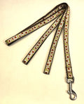 Green with White and Brown Flowers Dog Leash 1/2