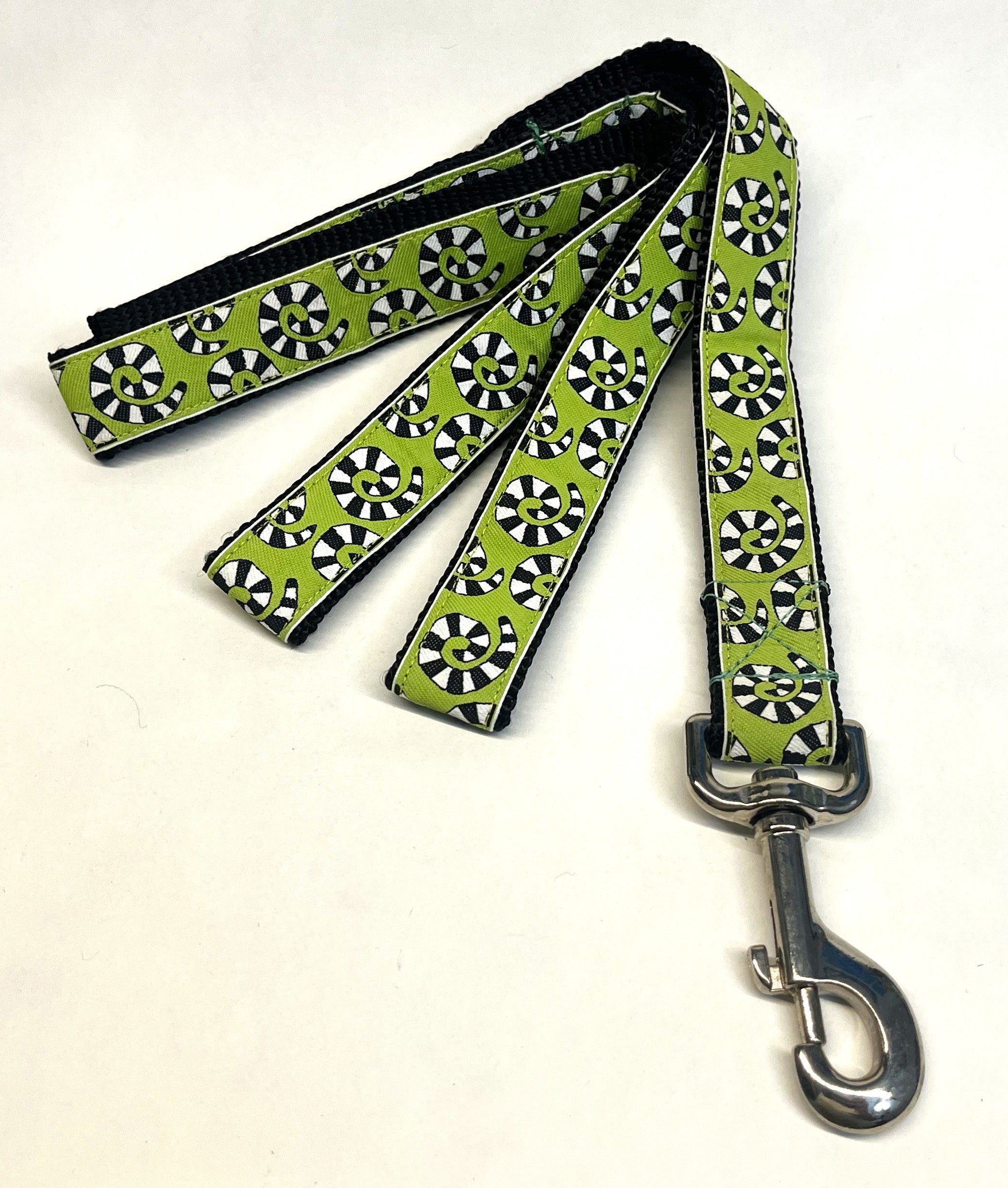 Green with Black and White Swirls Dog Leash 1in