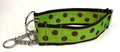 Green with Brown Dots Chain Martingale Collar 2in