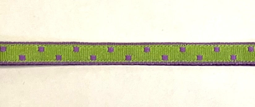 Green with Purple Square Dots Cat Collar