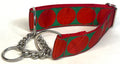 Green with Red Large Dot Chain Martingale Collar 1 1/2 in