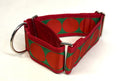 Green with Red Large Dot Martingale Collar 2in