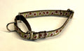 Green with White and Brown Flowers Martingale Collar 1/2
