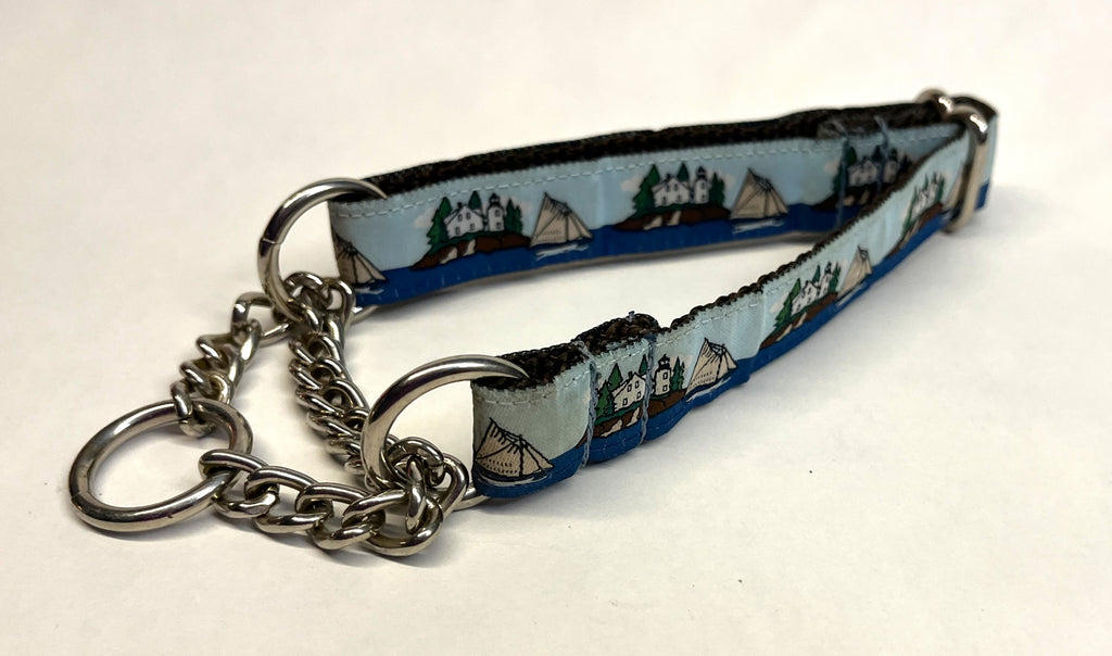 Islands and Ships Chain Martingale Collar 3/4