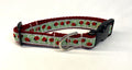 Ladybugs on Leaves Dog Collar 3/4