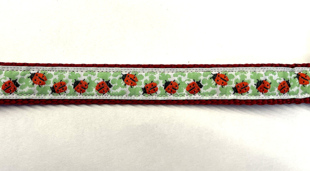 Ladybugs on Leaves Dog Leash 3/4