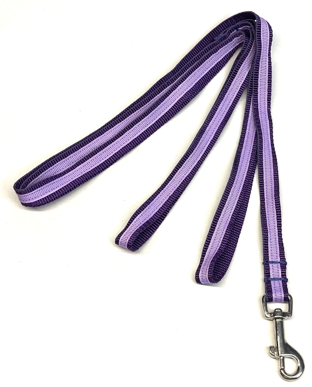 Lavender Stripe Dog Leash 1/2