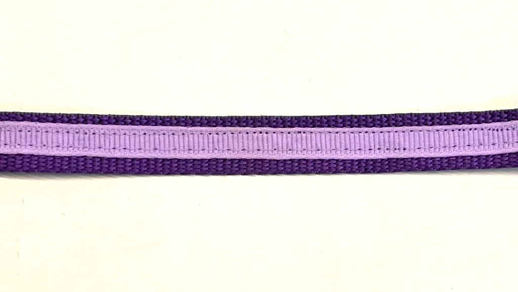Lavender Stripe Dog Collar 1/2 inch