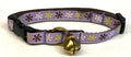 Lavender with Green, White, and Purple Flowers Cat Collar