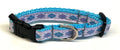 Lavender with Blue and Purple Argyle Dog Collar 1/2