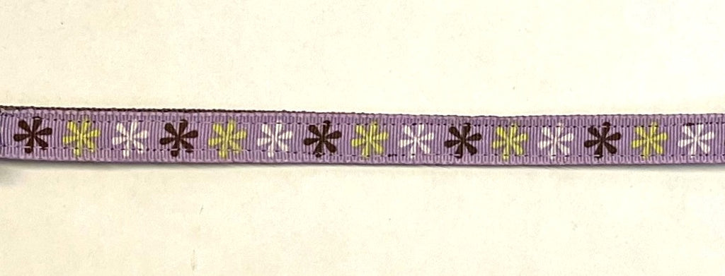 Lavender with Green, White, and Purple Flowers Cat Collar