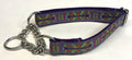 Lavender with Bell Flower Design Chain Martingale Collar 1in