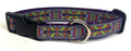 Lavender with Bell Flower Design Dog Collar 1in