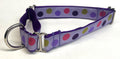 Lavender with Pink, Green, Purple, & Lavender Dots Martingale Collar 1in