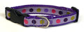 Lavender with Pink, Green, Purple & Lavender Dots Dog Collar 3/4