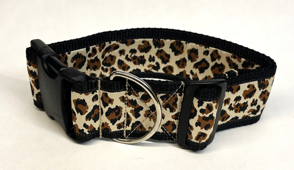 Leopard Print Dog Collar 2in