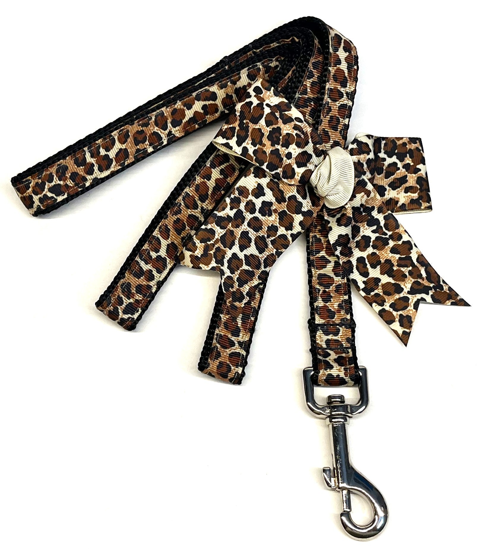 Leopard Print Dog Leash 3/4