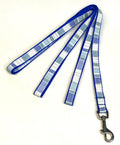 Light Blues, White & Sage Vertical Stripe Dog Leash 1/2