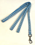 Light Blue with Blue and Green Argyle Dog Leash 1/2