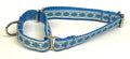 Light Blue with Blue and Green Argyle Martingale Collar 1/2