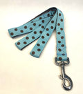 Light Blue with Brown Dots Dog Leash 1in