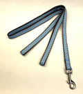 Light Blue with Brown Polka Dots Dog Leash 1/2