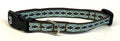 Light Blue with Brown and Green Argyle Dog Collar 1/2