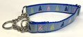 Light Blue with Sailboats Chain Martingale Collar 1in