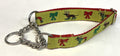 Christmas Dogs & Bows Chain Martingale Collar 1in