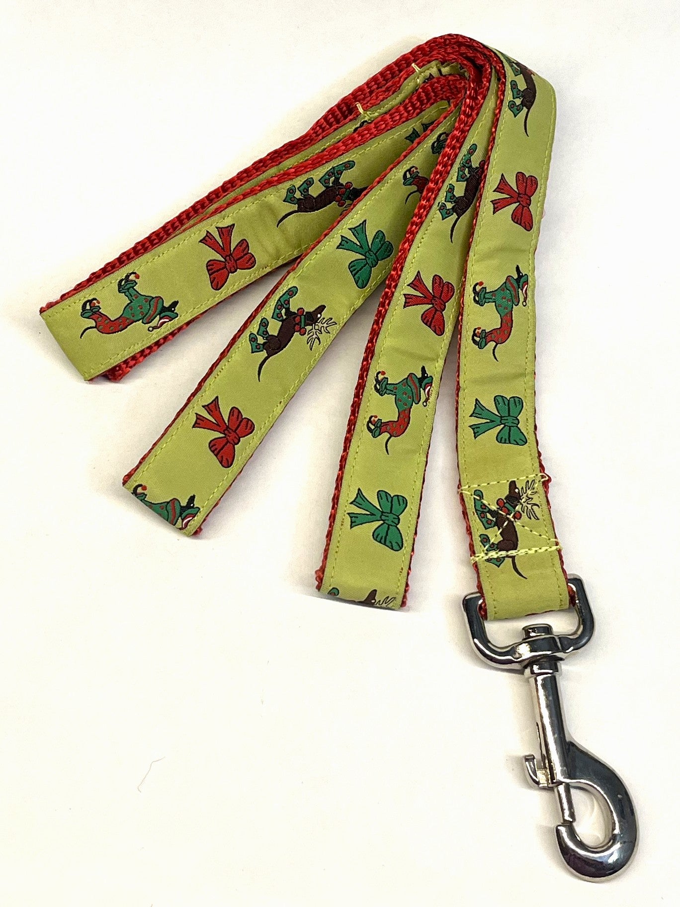 Christmas Dogs & Bows Dog Leash 1in