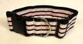 Light Pink, White, and Black Stripes Dog Collar 2in