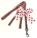 Light Pink & Brown Checkered Dog Leash 1/2