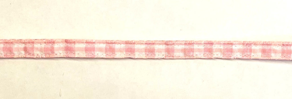 Light Pink and White Plaid Cat Collar