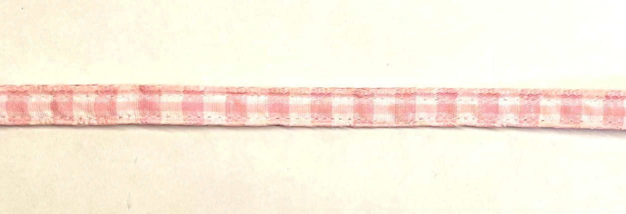 Light Pink and White Plaid Cat Collar