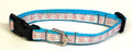 Light Pink and White Plaid Dog Collar 1/2