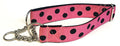 Light Pink with Black Dots Chain Martingale Collar 1 1/2 in