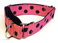 Light Pink with Black Dots Martingale Collar 1 1/2 in