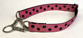 Light Pink with Black Dots Chain Martingale Collar 1in