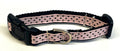 Light Pink with Black Polka Dots Dog Collar 1/2