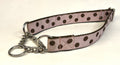 Light Pink with Brown Dots Chain Martingale Collar 1in