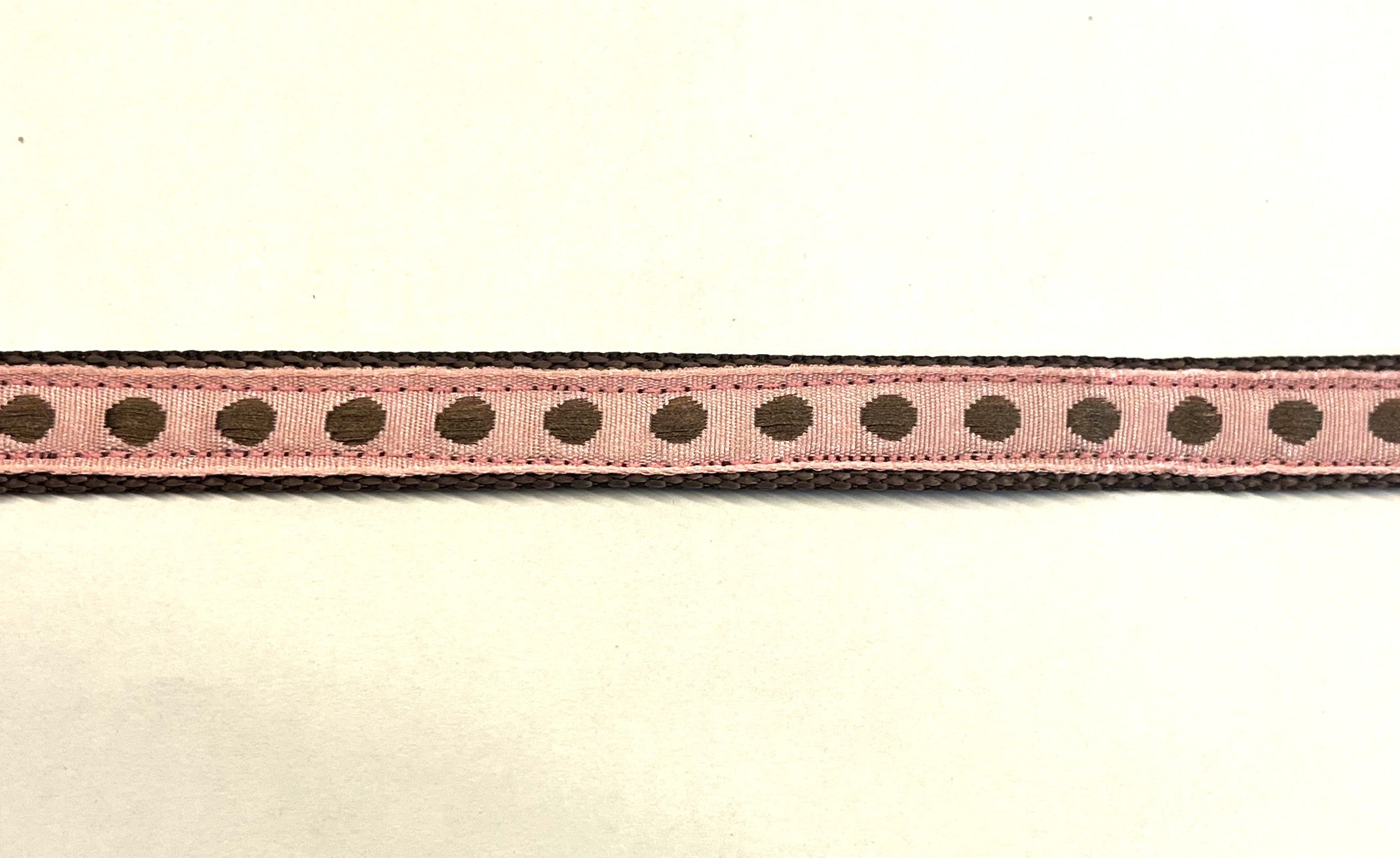 Light Pink with Brown Dots Dog Leash 1/2