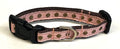 Light Pink with Brown Dots Dog Collar 1/2