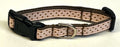 Light Pink with Brown Polka Dots Dog Collar 1/2