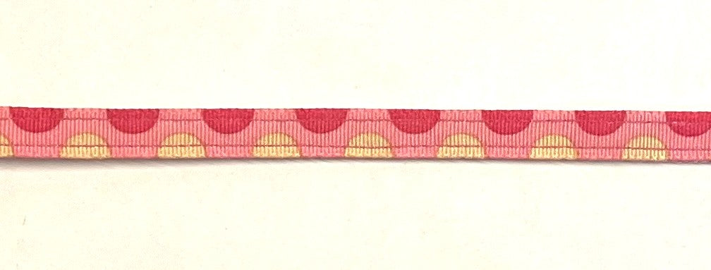 Light Pink with Pink and Tan Half Circles Cat Collar