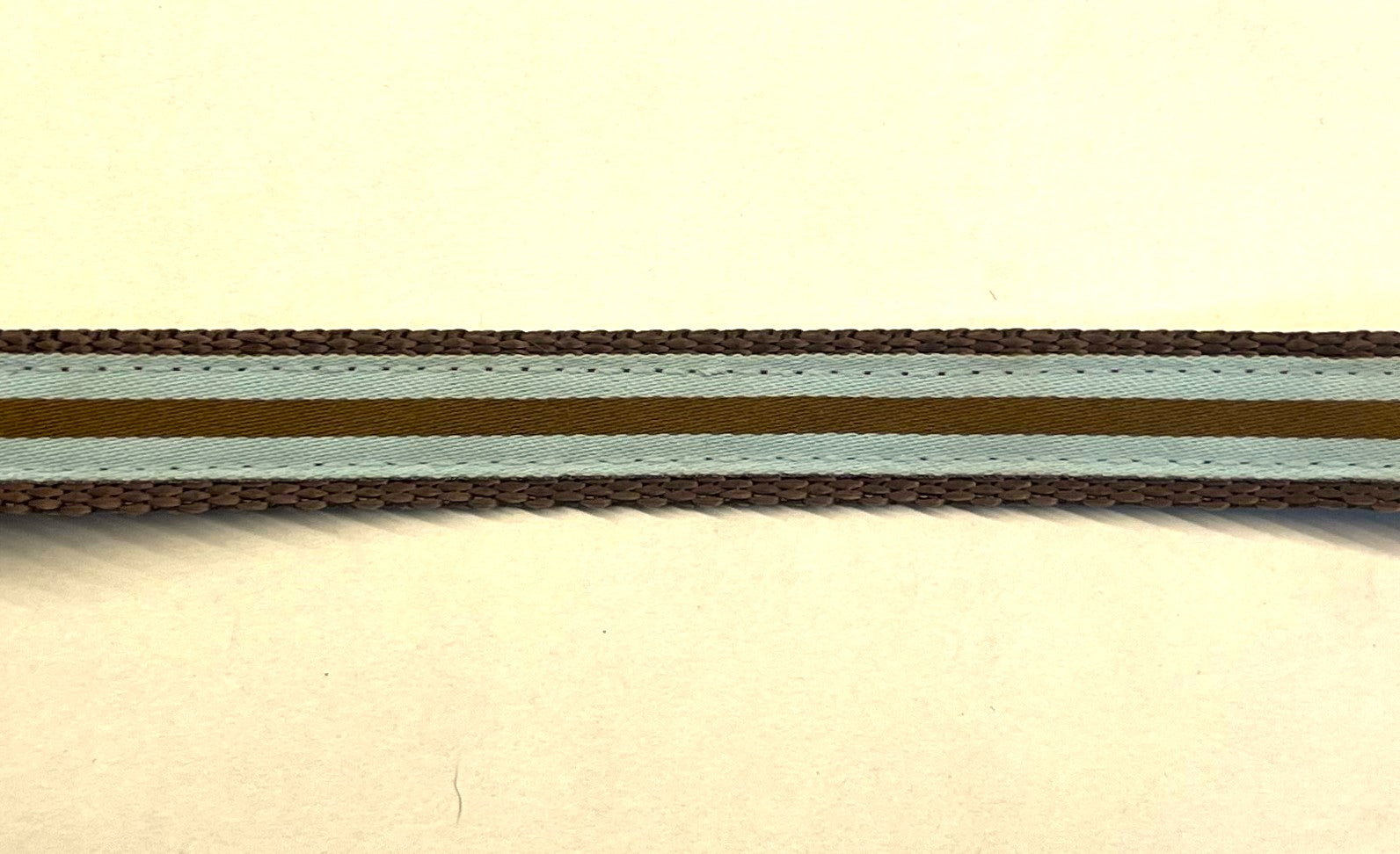 Light Blue and Brown Stripes Dog Collar 1/2